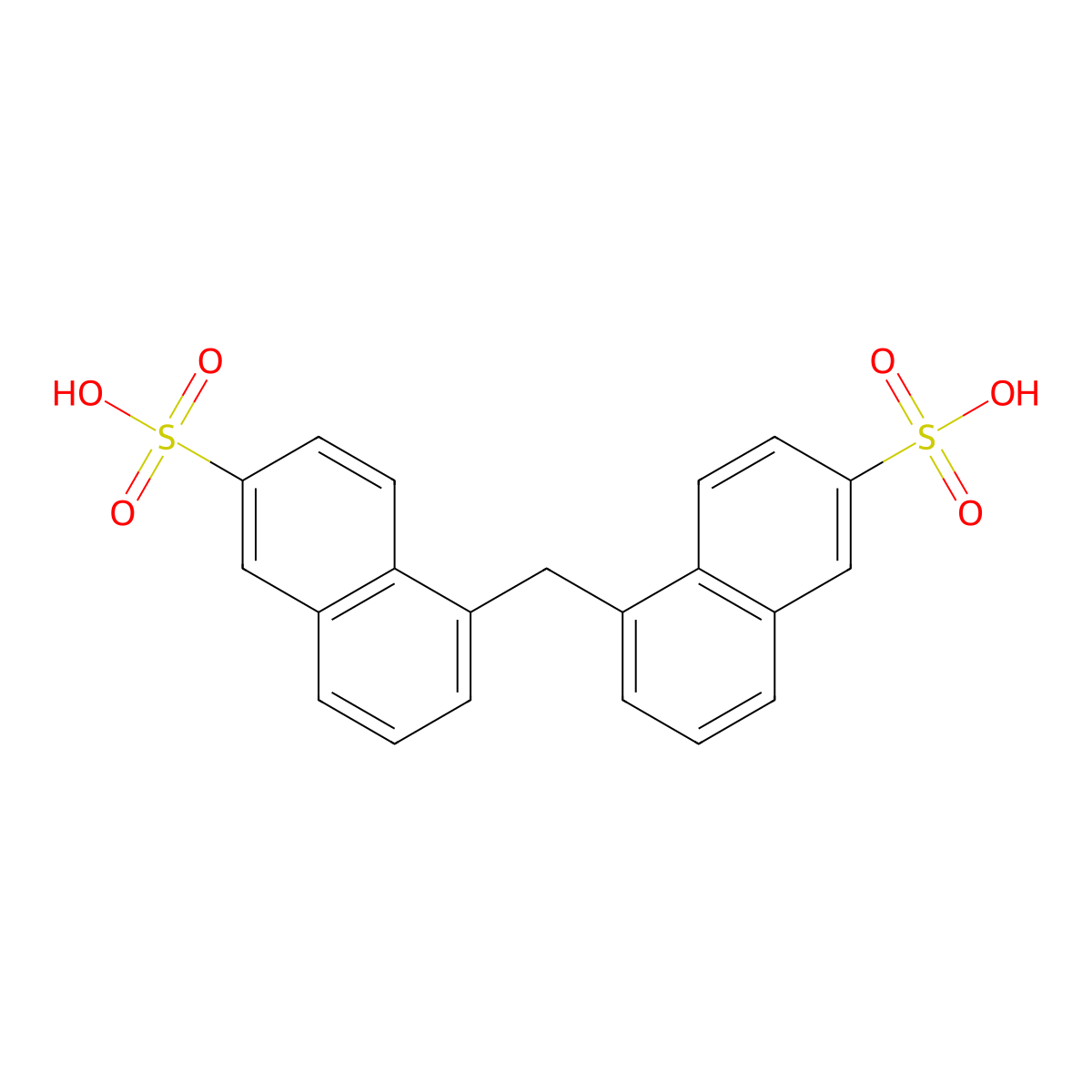 5,5'-Methylenedi(naphthalene-2-sulfonic acid) molecular structure, CAS 76996-62-8