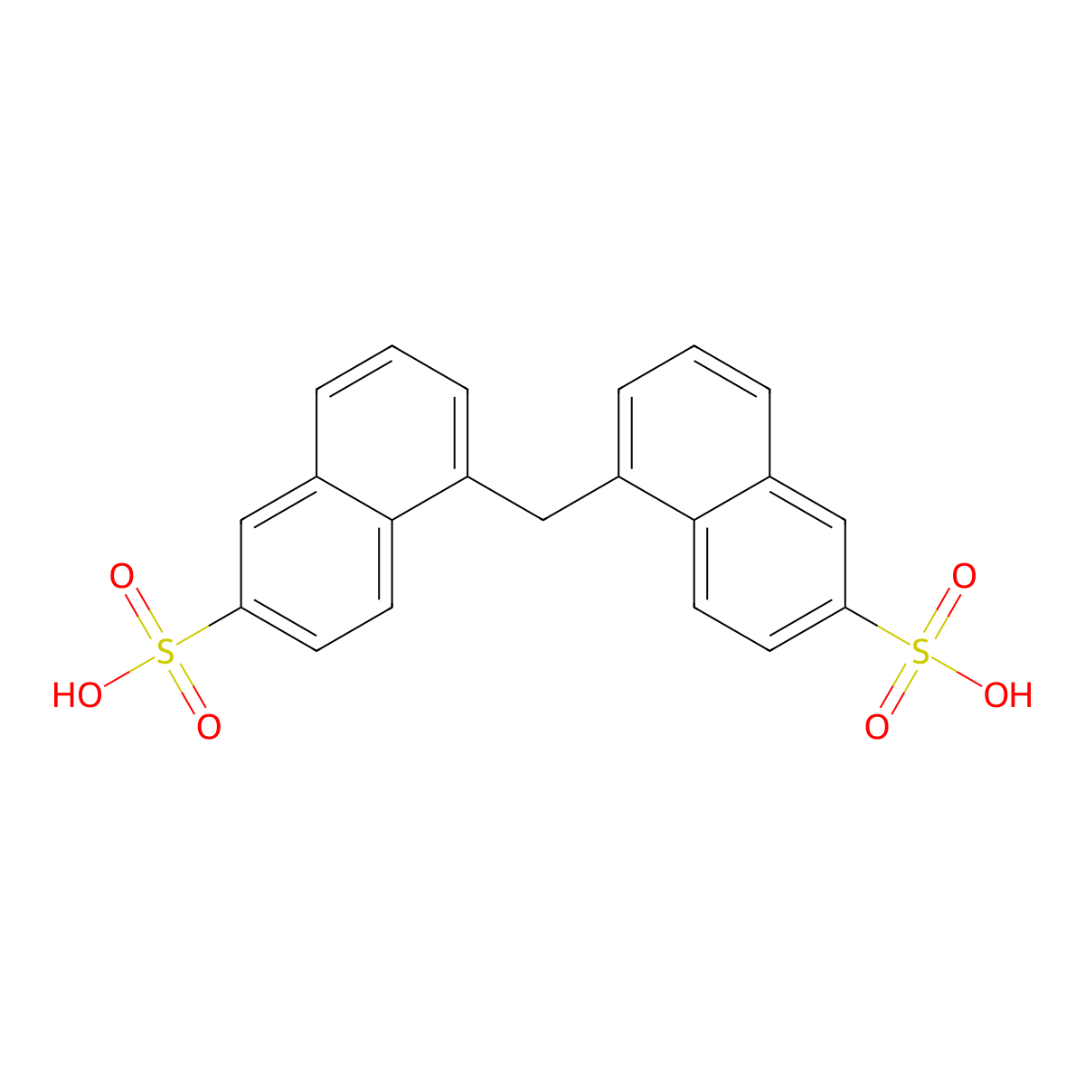 5,5'-Methylenedi(naphthalene-2-sulfonic acid) molecular structure, CAS 76996-62-8
