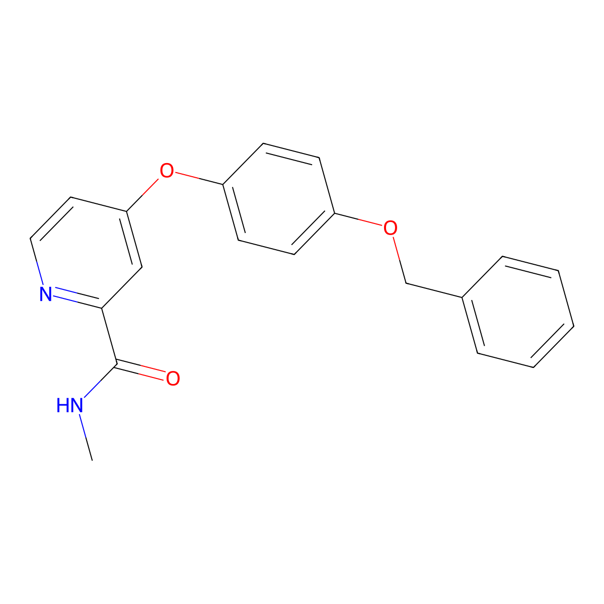 4-(4-(benzyloxy)phenoxy)-N-methylpicolinamide molecular structure, CAS 769961-07-1