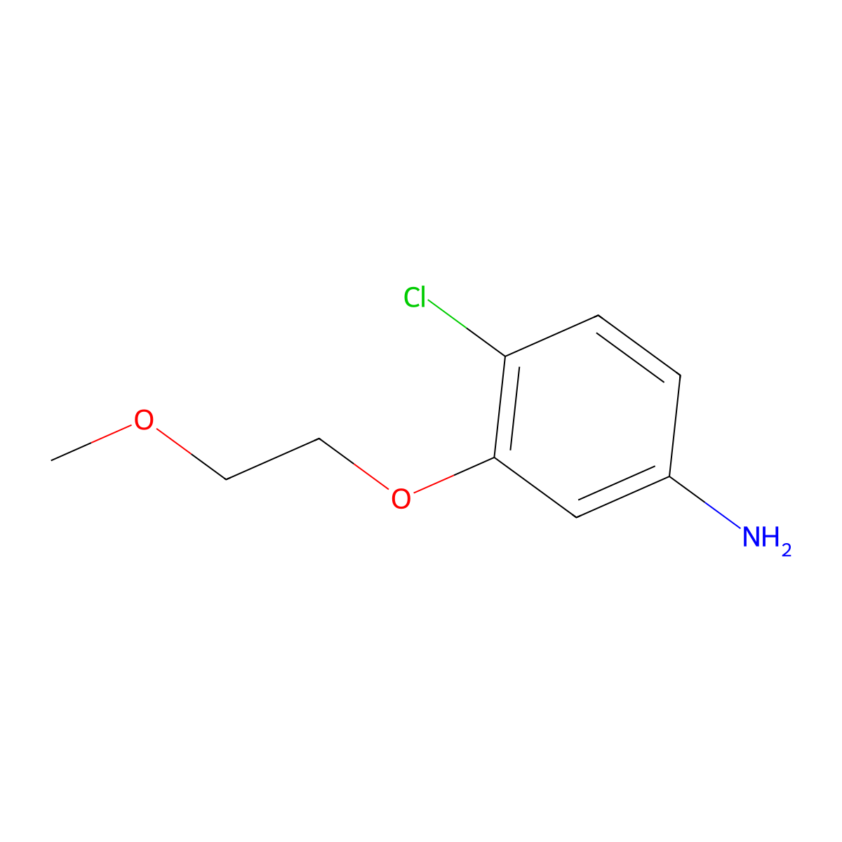 4-Chloro-3-(2-methoxyethoxy)aniline molecular structure, CAS 769961-43-5
