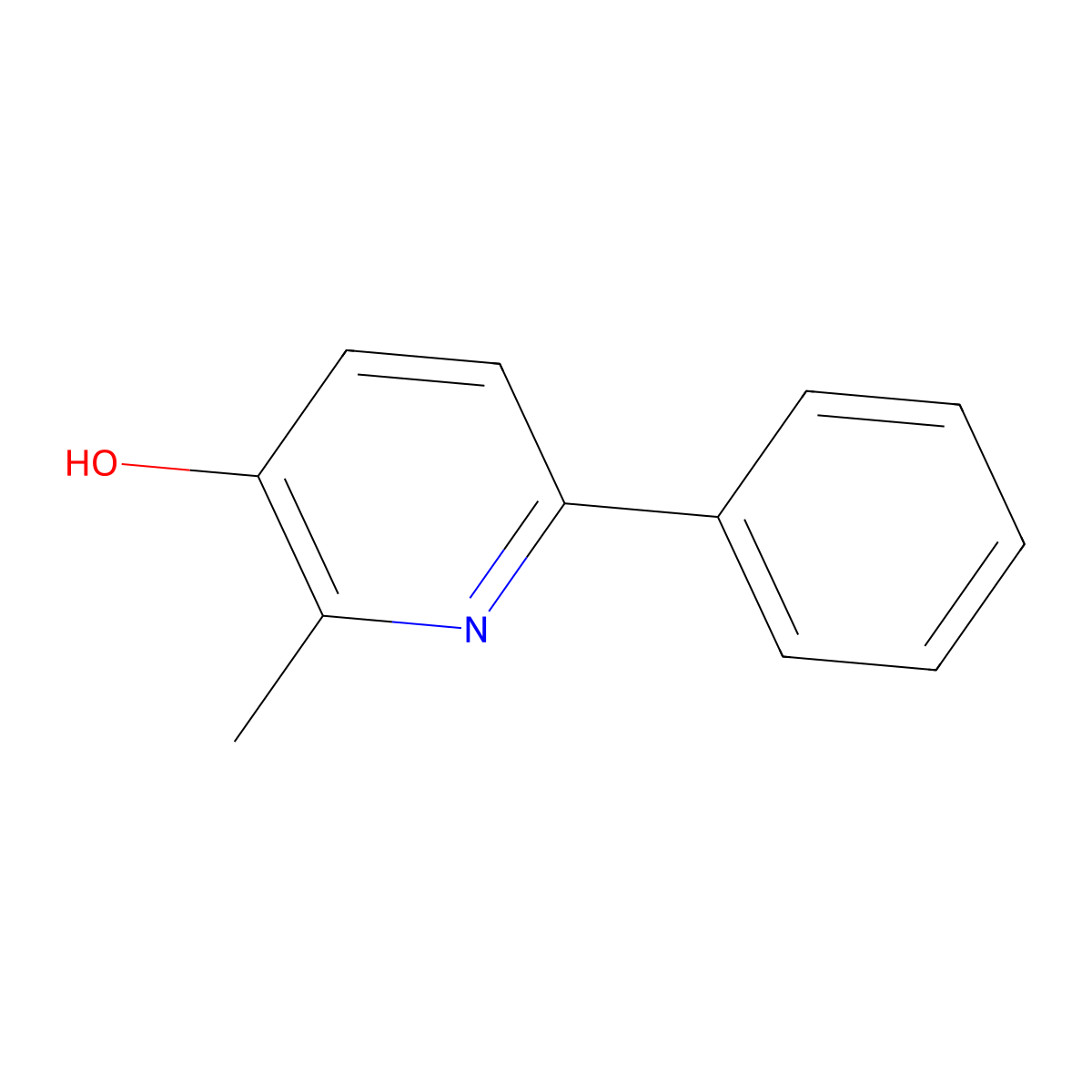 2-Methyl-6-phenylpyridin-3-ol molecular structure, CAS 769966-24-7