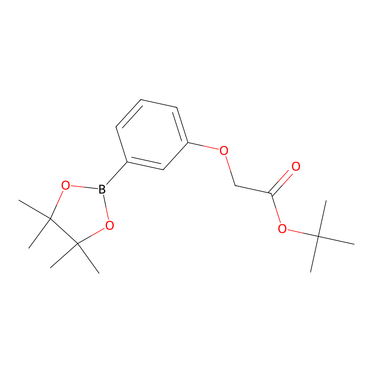 Tert-butyl 2-[3-(4,4,5,5-tetramethyl-1,3,2-dioxaborolan-2-yl)phenoxy]acetate molecular structure, CAS 769968-18-5