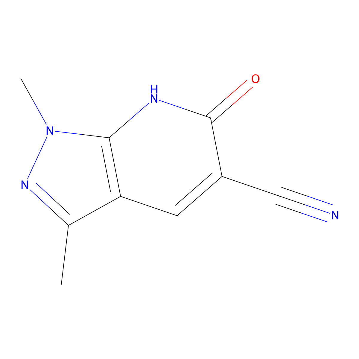 1,3-Dimethyl-6-oxo-1H,6H,7H-pyrazolo[3,4-B]pyridine-5-carbonitrile molecular structure, CAS 769971-53-1