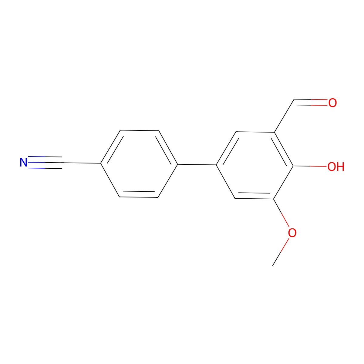 5'-Formyl-4'-hydroxy-3'-methoxy-biphenyl-4-carbonitrile molecular structure, CAS 769971-97-3
