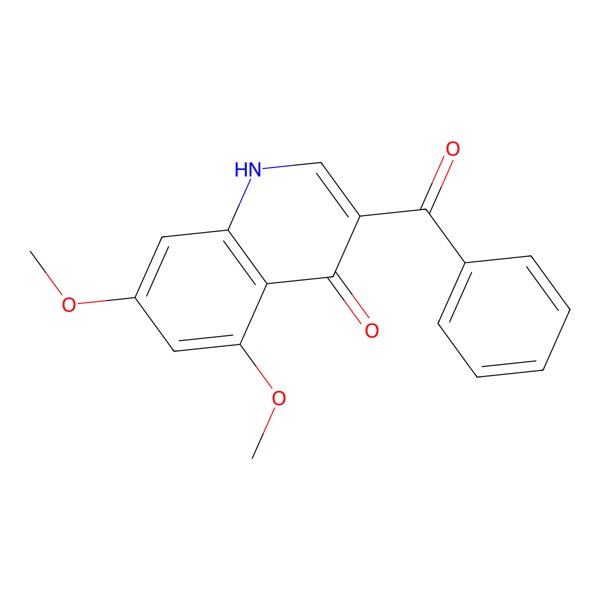 (4-Hydroxy-5,7-dimethoxyquinolin-3-yl)(phenyl)methanone molecular structure, CAS 769972-63-6