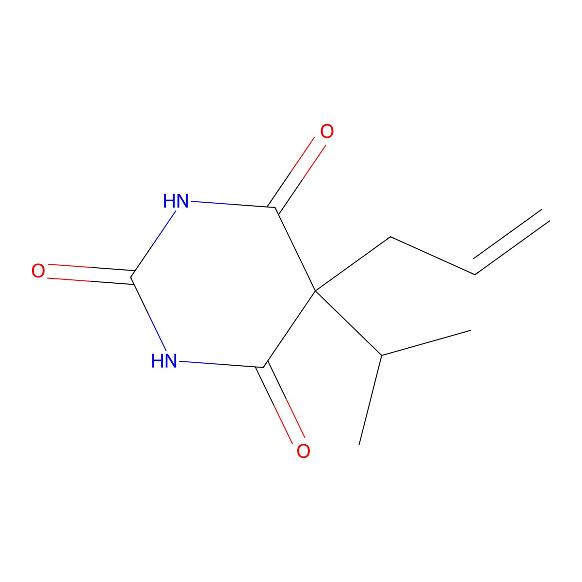 Aprobarbital molecular structure, CAS 77-02-1