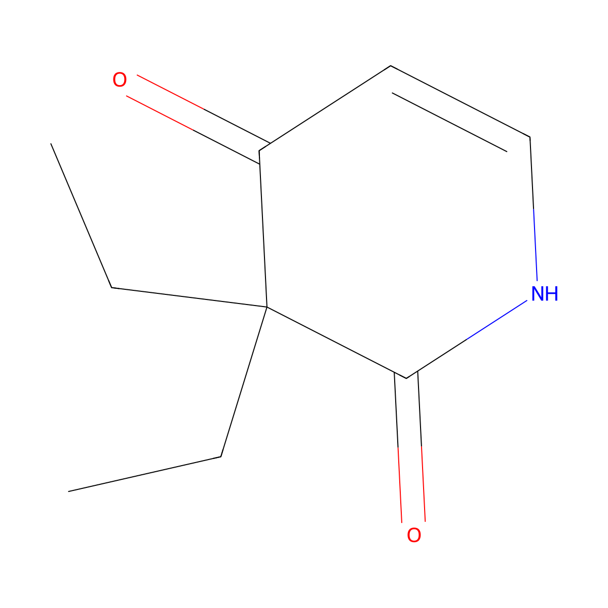 Pyrithyldione molecular structure, CAS 77-04-3