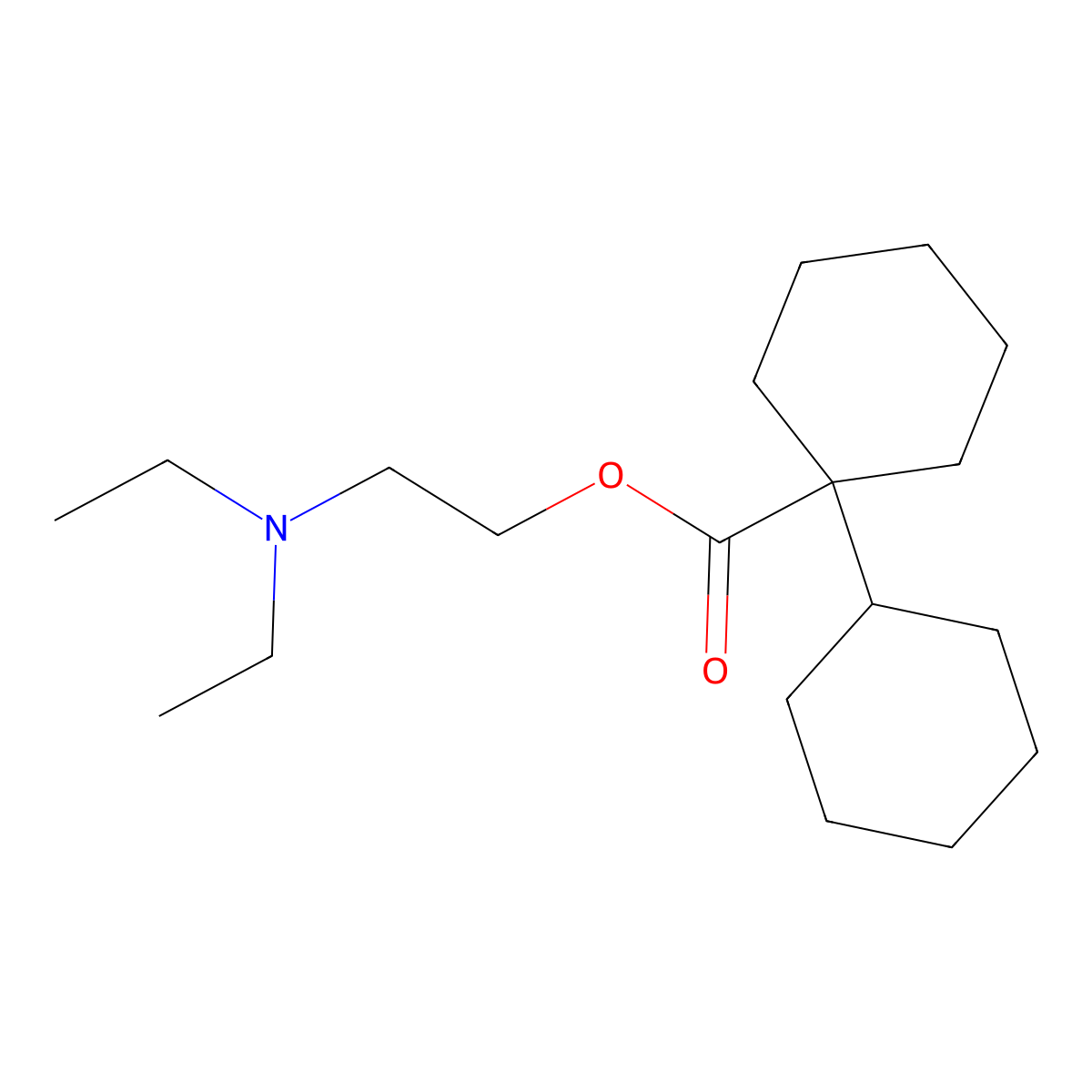 Dicyclomine molecular structure, CAS 77-19-0