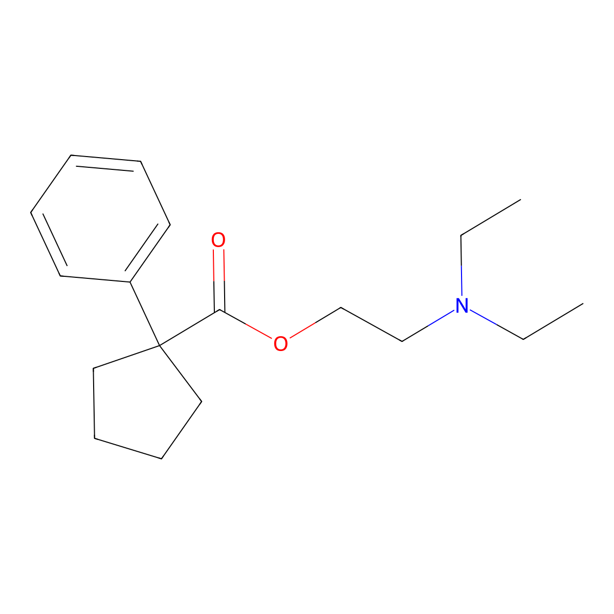 Caramiphen molecular structure, CAS 77-22-5