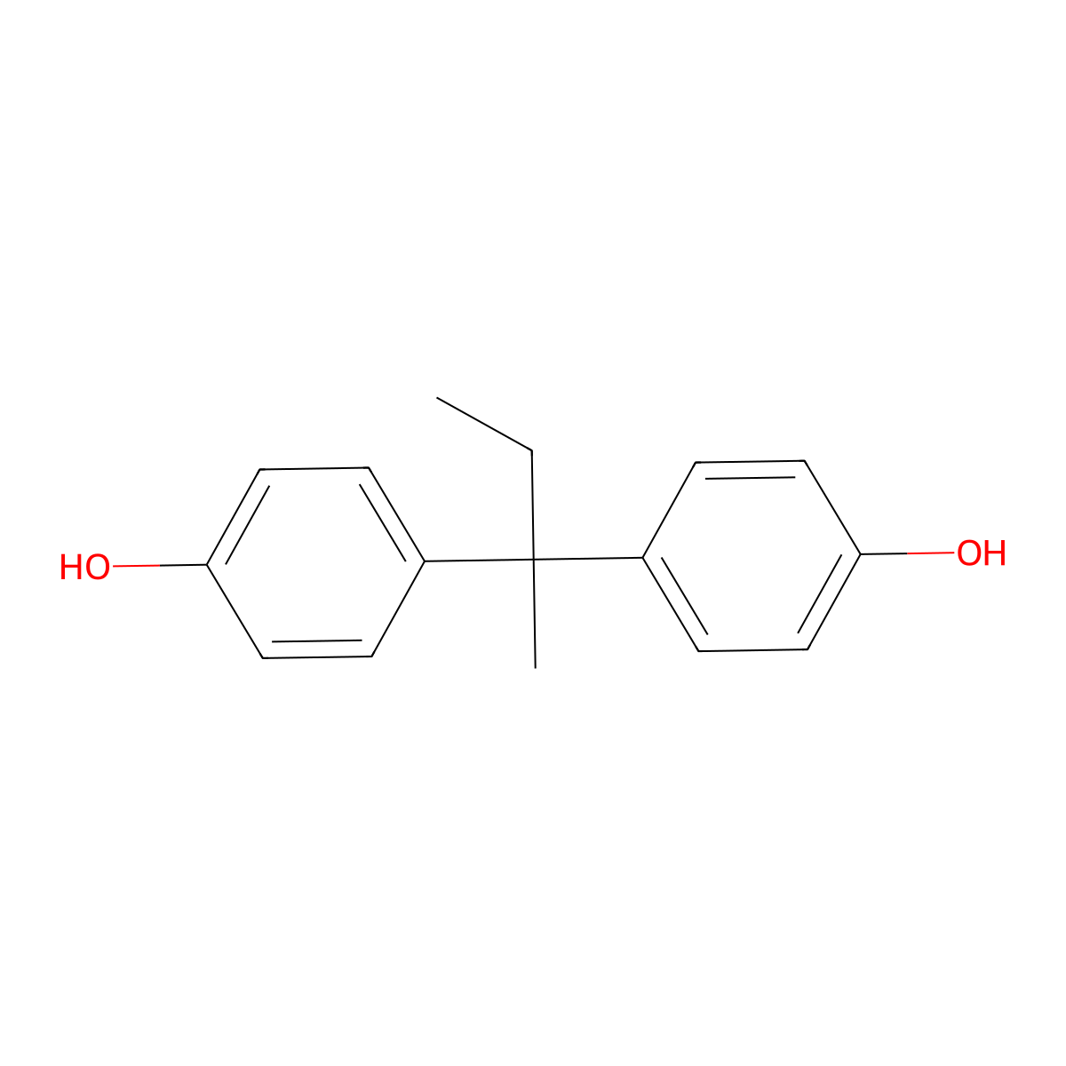 Bisphenol B molecular structure, CAS 77-40-7