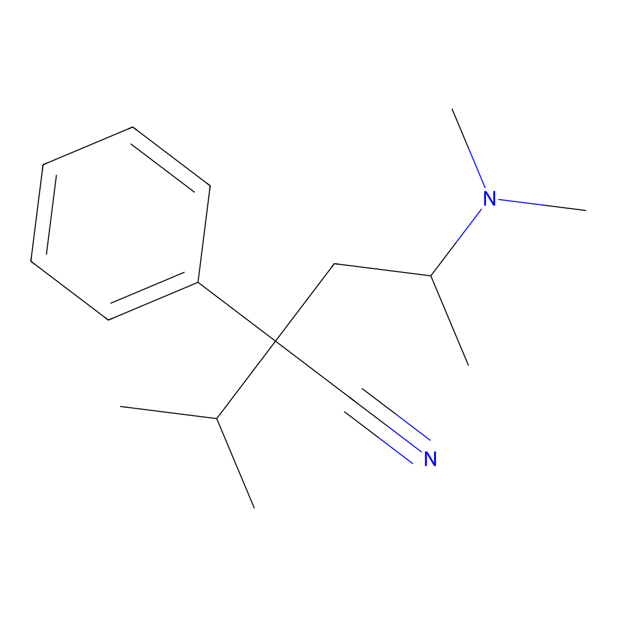 Isoaminile molecular structure, CAS 77-51-0