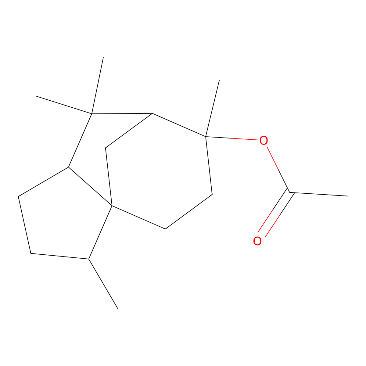 Cedryl Acetate molecular structure, CAS 77-54-3