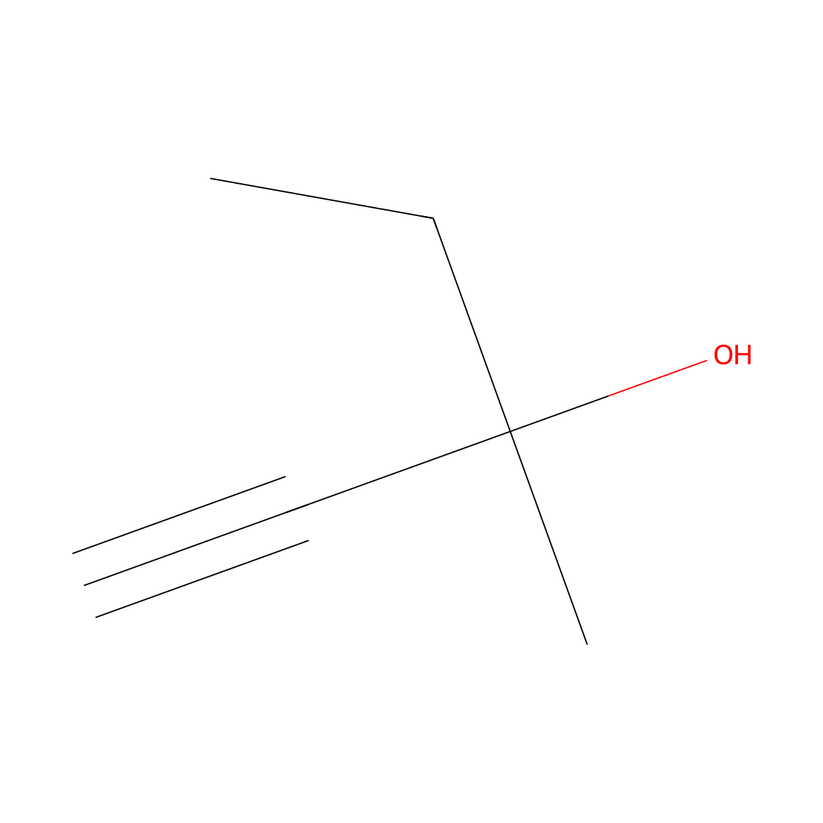 3-Methyl-1-pentyn-3-ol molecular structure, CAS 77-75-8