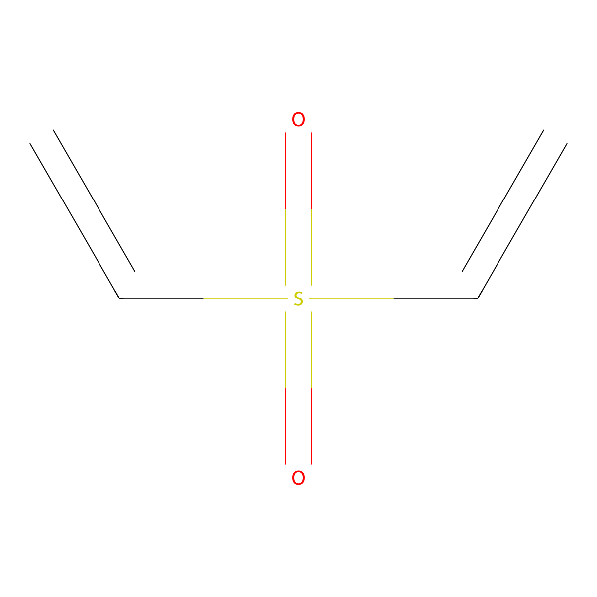 Divinyl sulfone molecular structure, CAS 77-77-0
