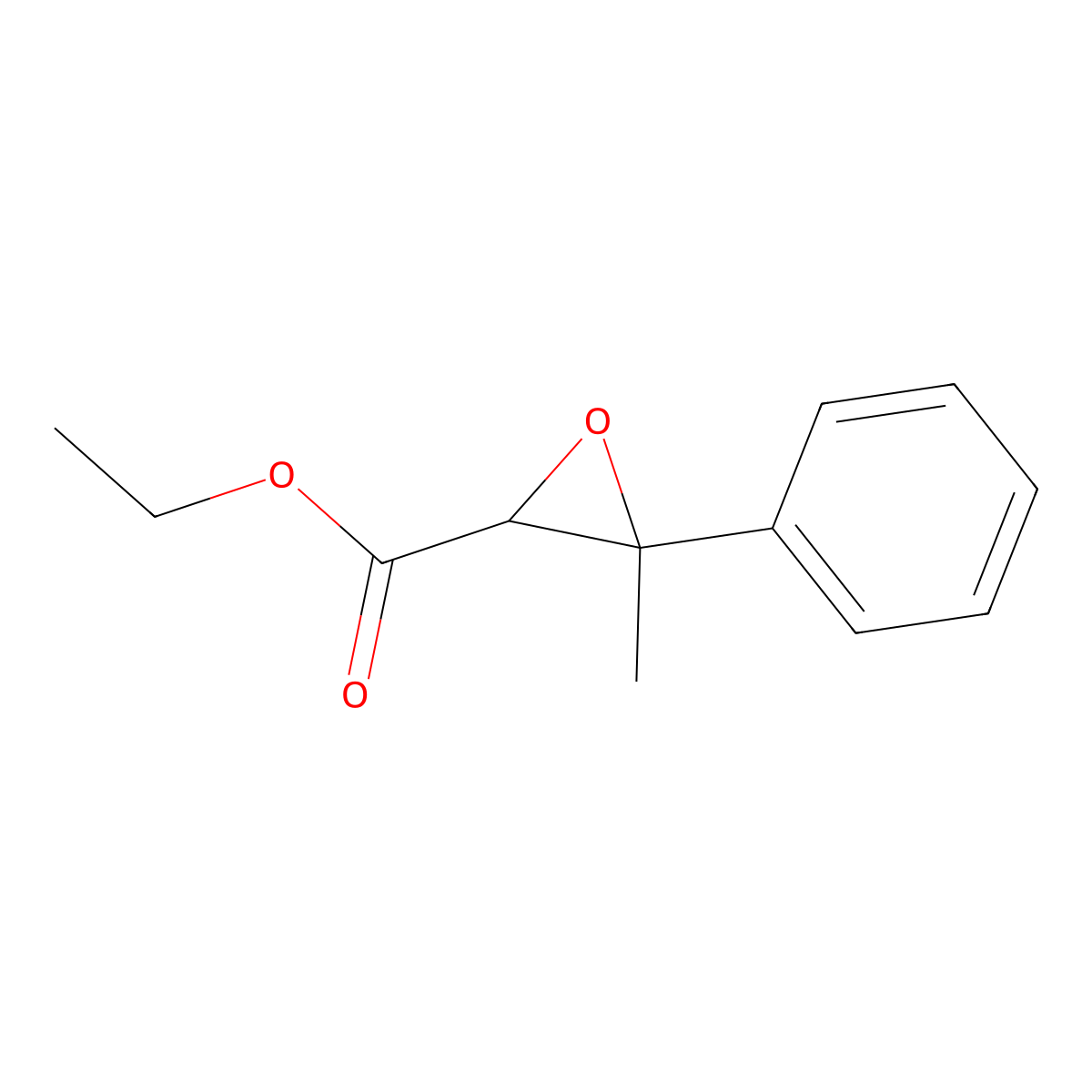 Ethyl 3-methyl-3-phenylglycidate molecular structure, CAS 77-83-8
