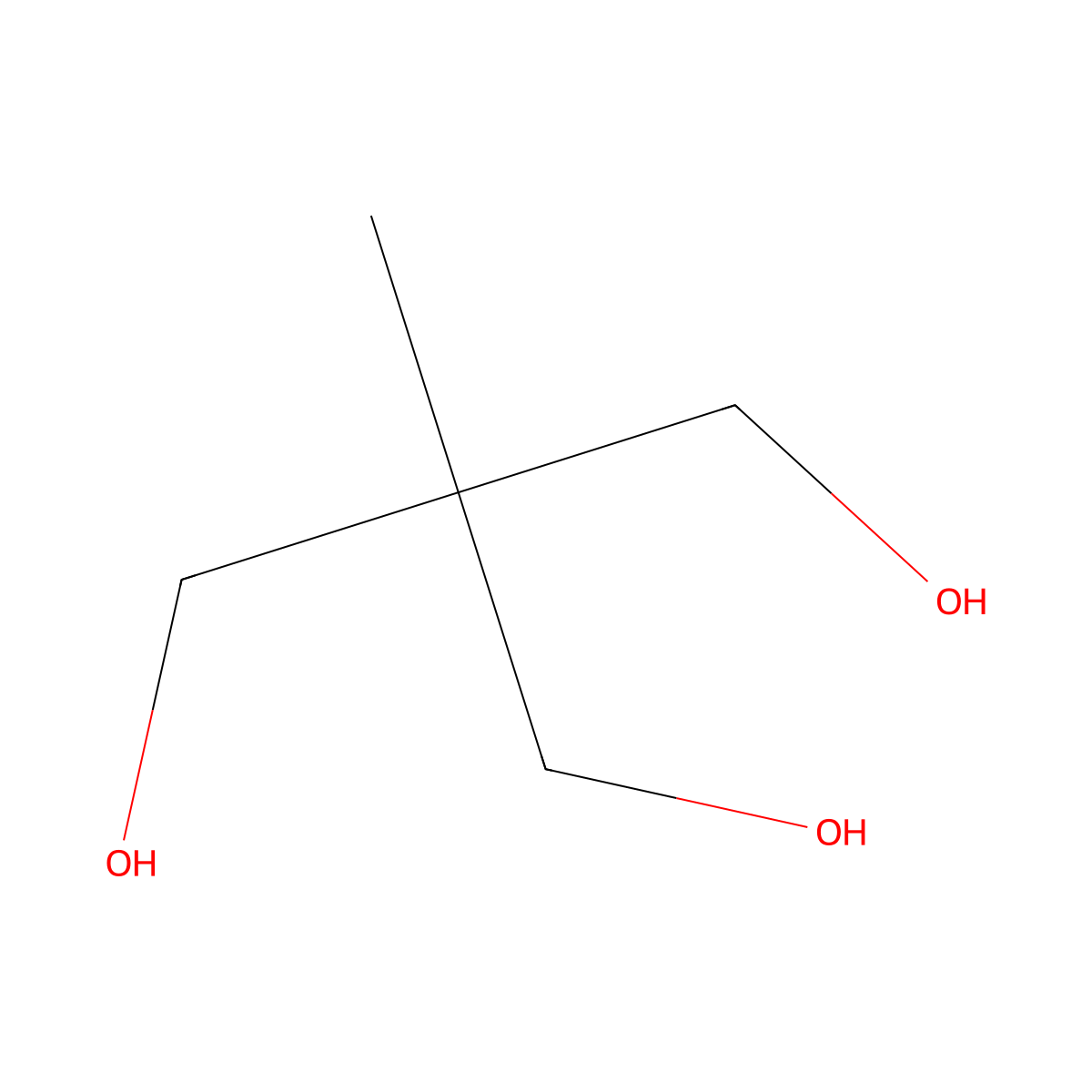Trimethylolethane molecular structure, CAS 77-85-0