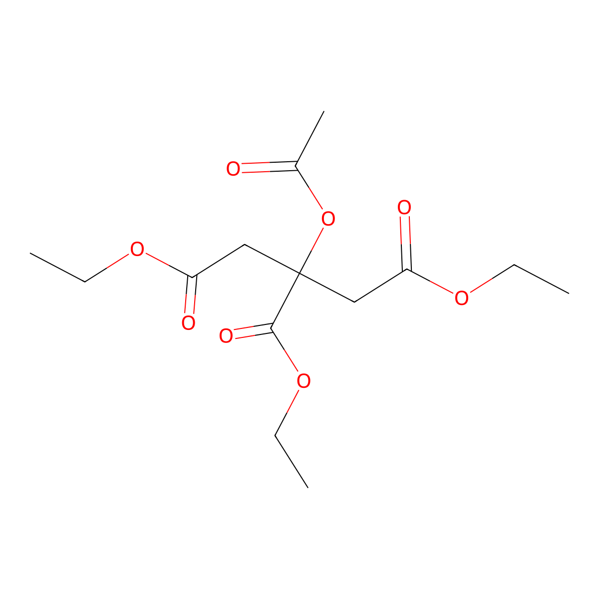 Acetyl Triethyl Citrate molecular structure, CAS 77-89-4