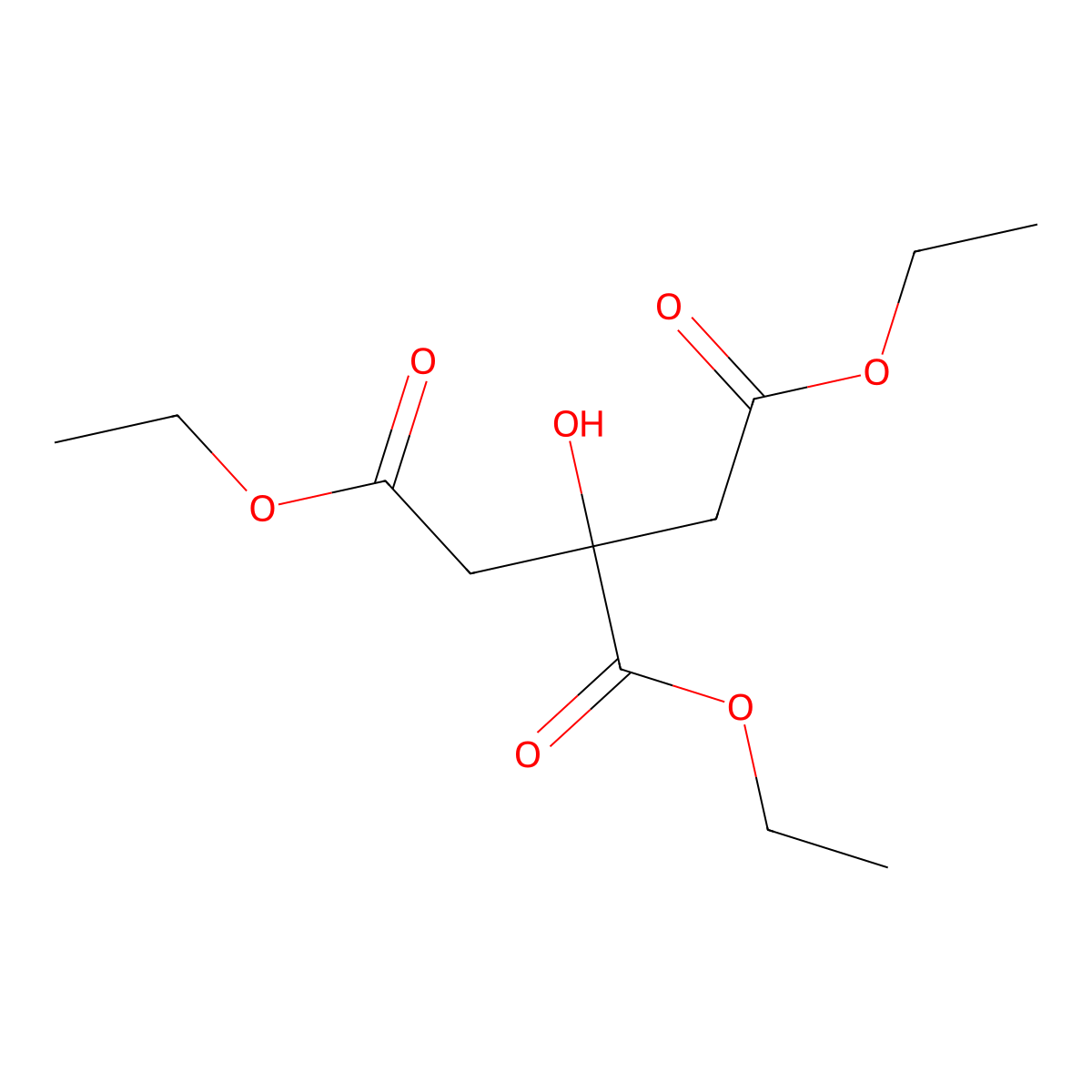 Triethyl Citrate molecular structure, CAS 77-93-0