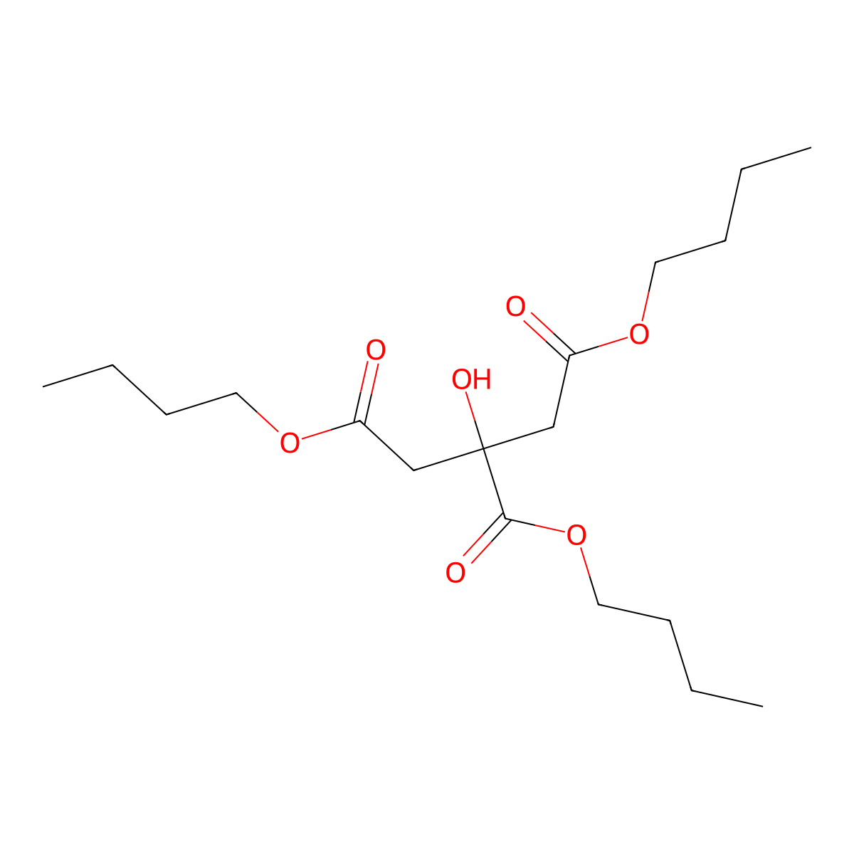 Tributyl Citrate molecular structure, CAS 77-94-1