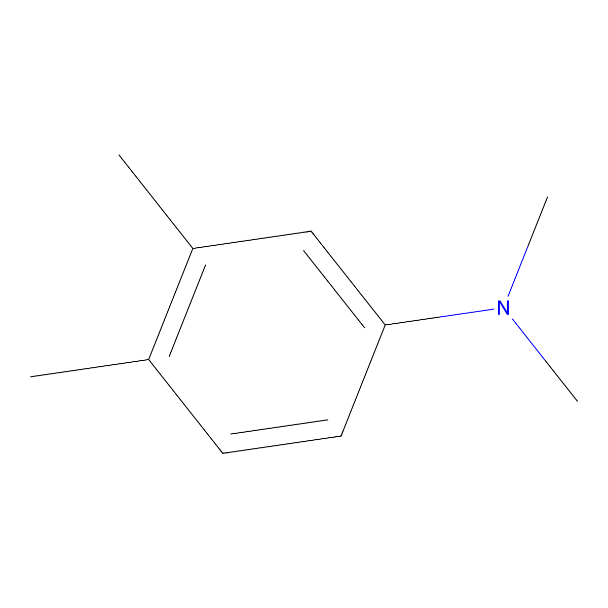 n,n,3,4-Tetramethylaniline molecular structure, CAS 770-03-6