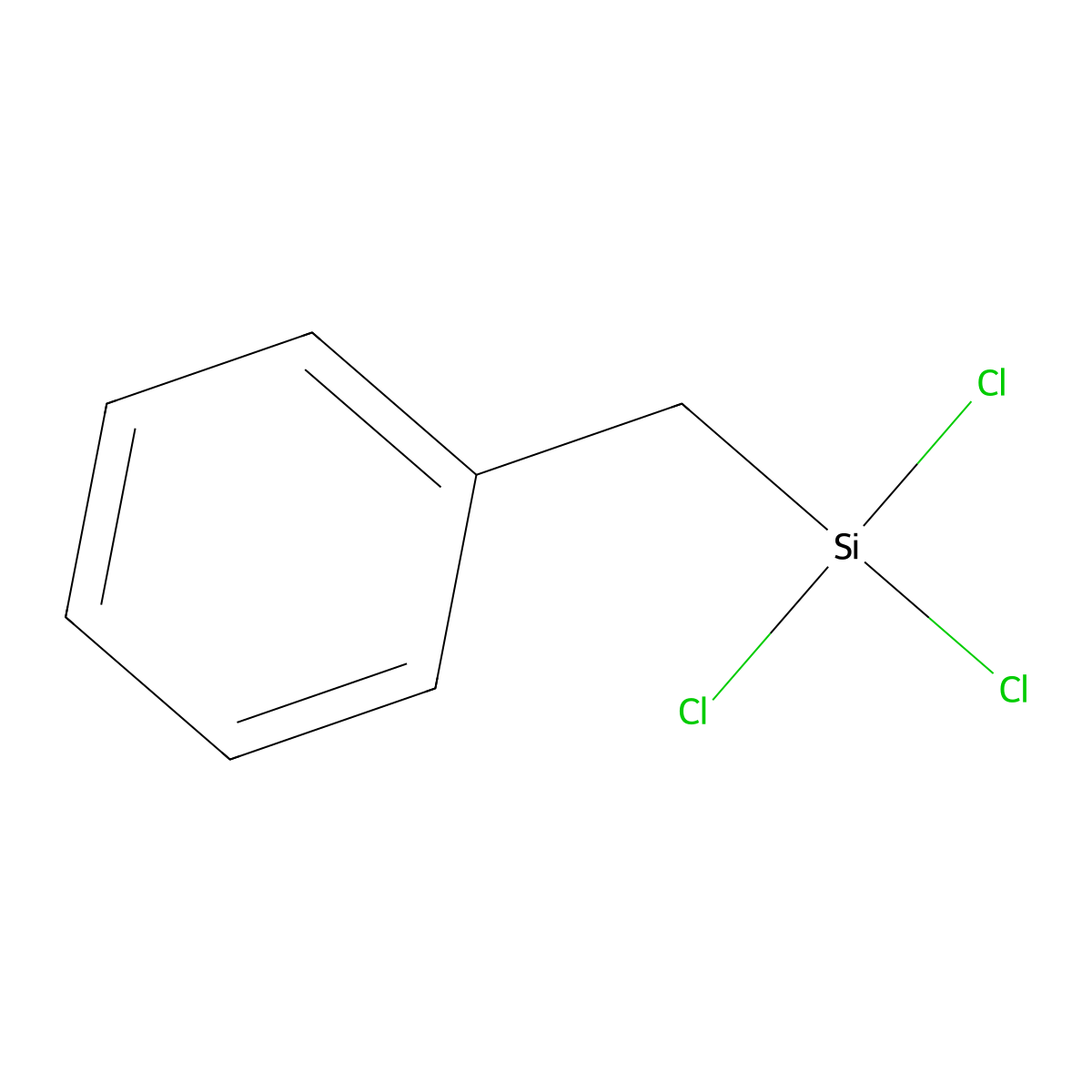 Benzene, [(trichlorosilyl)methyl]- molecular structure, CAS 770-10-5
