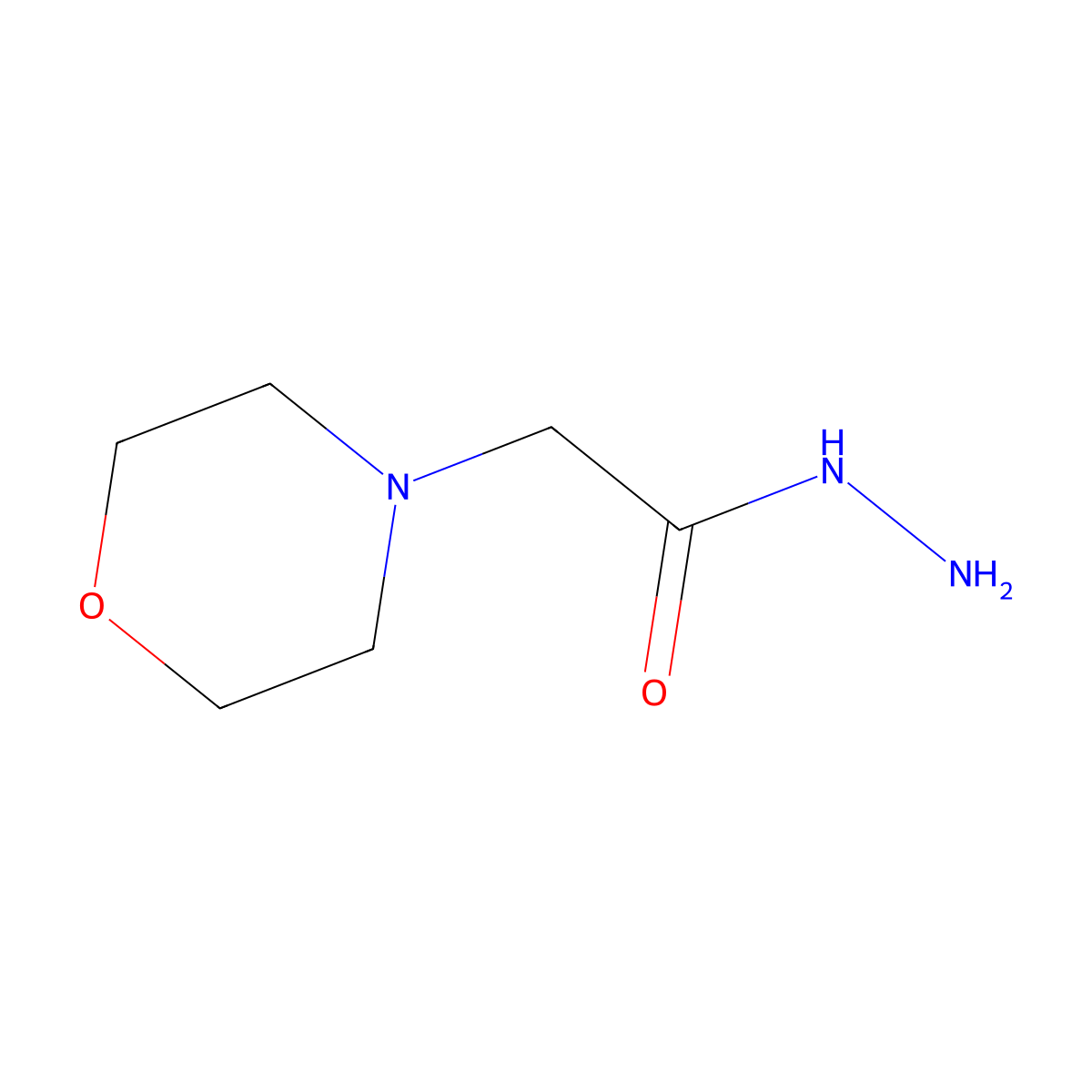 2-(4-Morpholinyl)acetohydrazide molecular structure, CAS 770-17-2