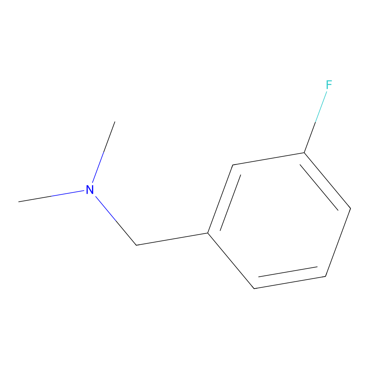 3-Fluoro-N,N-dimethyl-Benzenemethanamine molecular structure, CAS 770-18-3