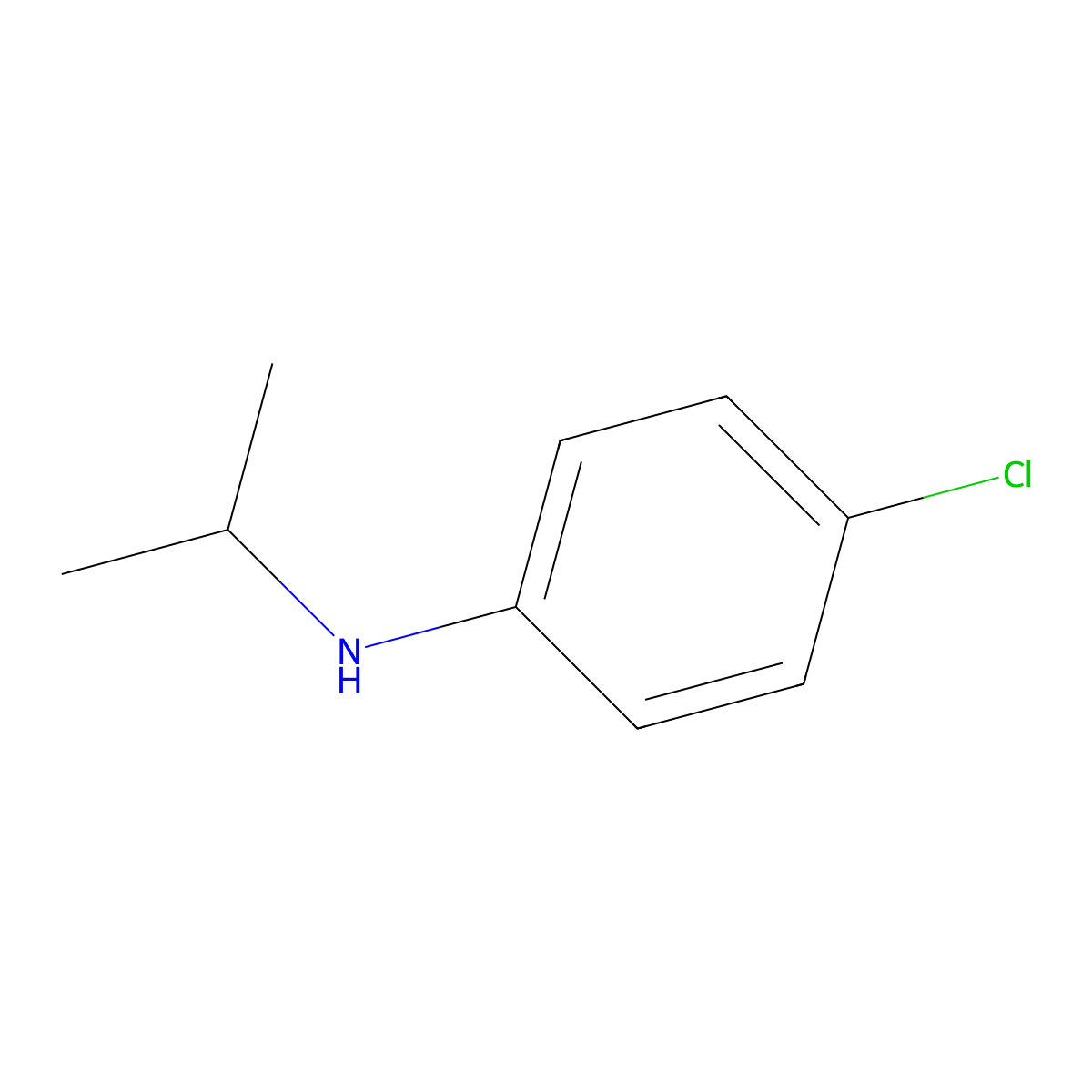 4-Chloro-N-isopropylaniline molecular structure, CAS 770-40-1