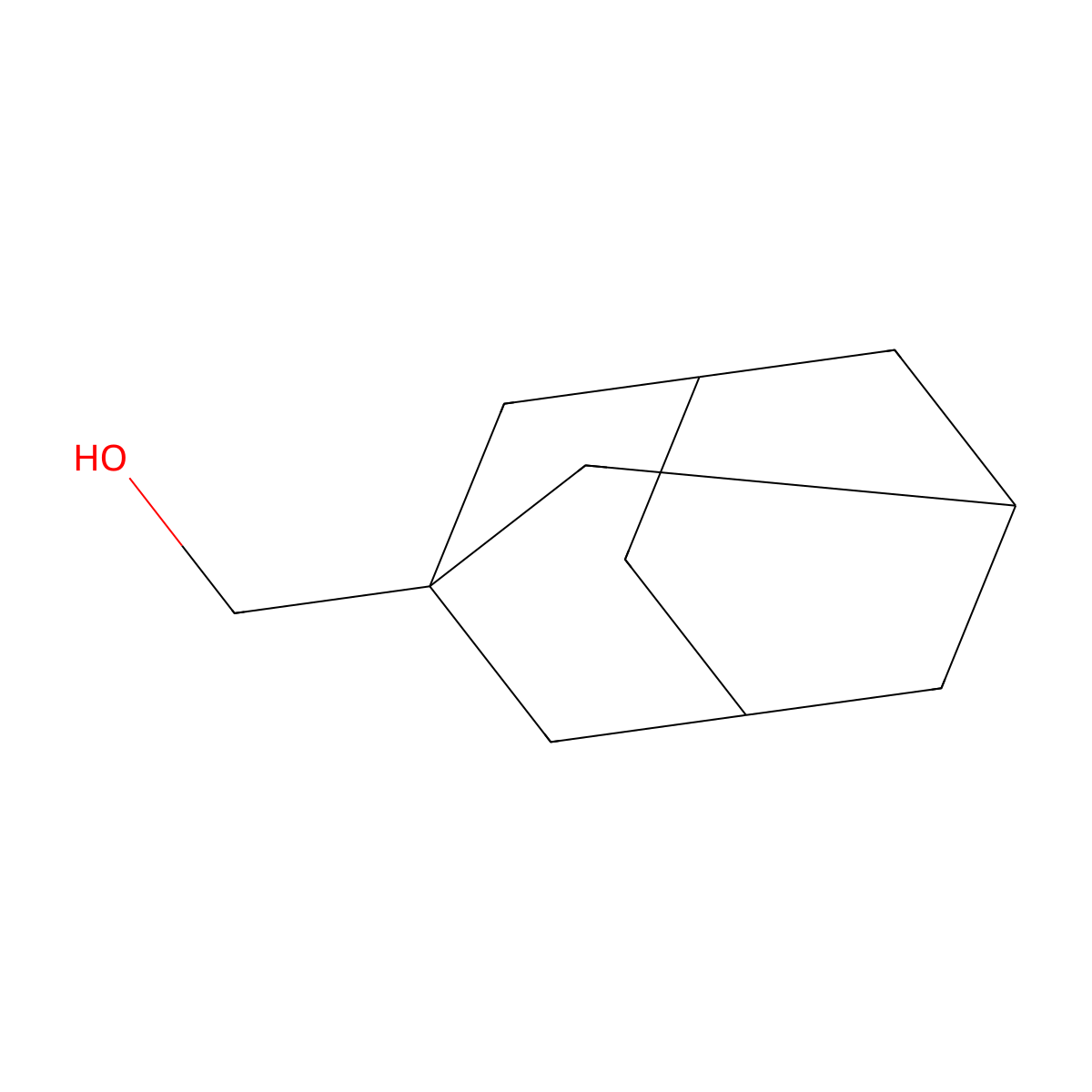 Tricyclo(3.3.1.1'3,7)dec-1-ylmethanol molecular structure, CAS 770-71-8