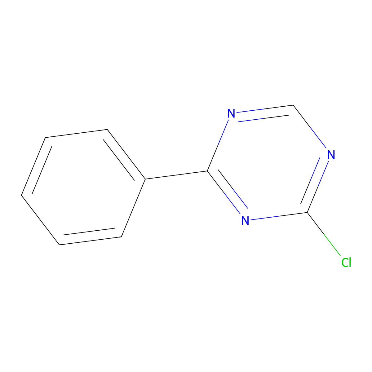 2-Chloro-4-phenyl-1,3,5-triazine molecular structure, CAS 77007-96-6