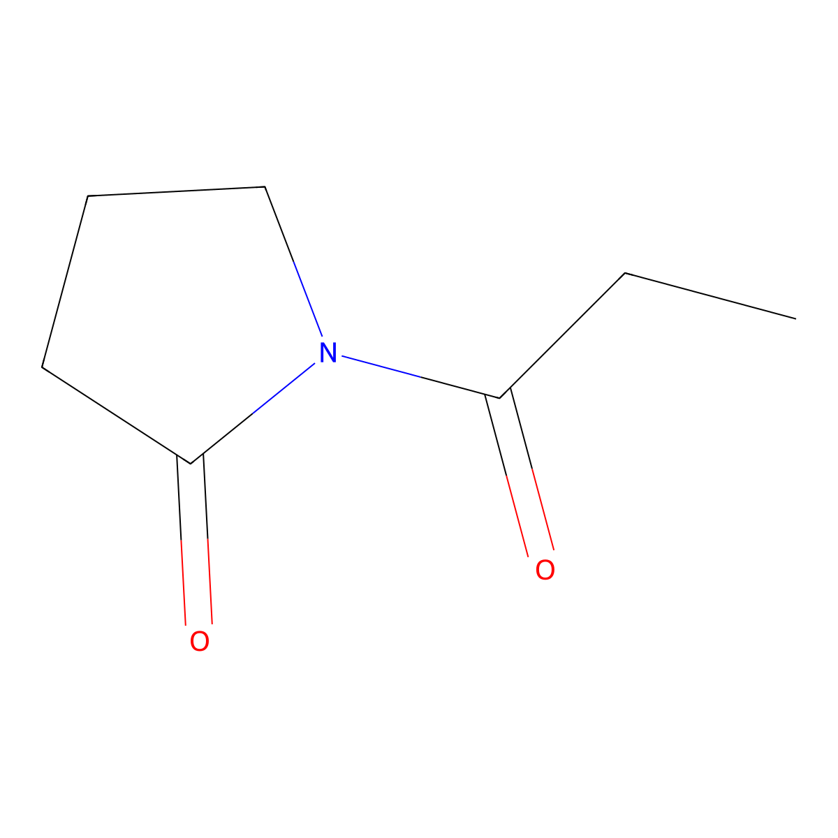 1-Propanoylpyrrolidin-2-one molecular structure, CAS 77015-41-9