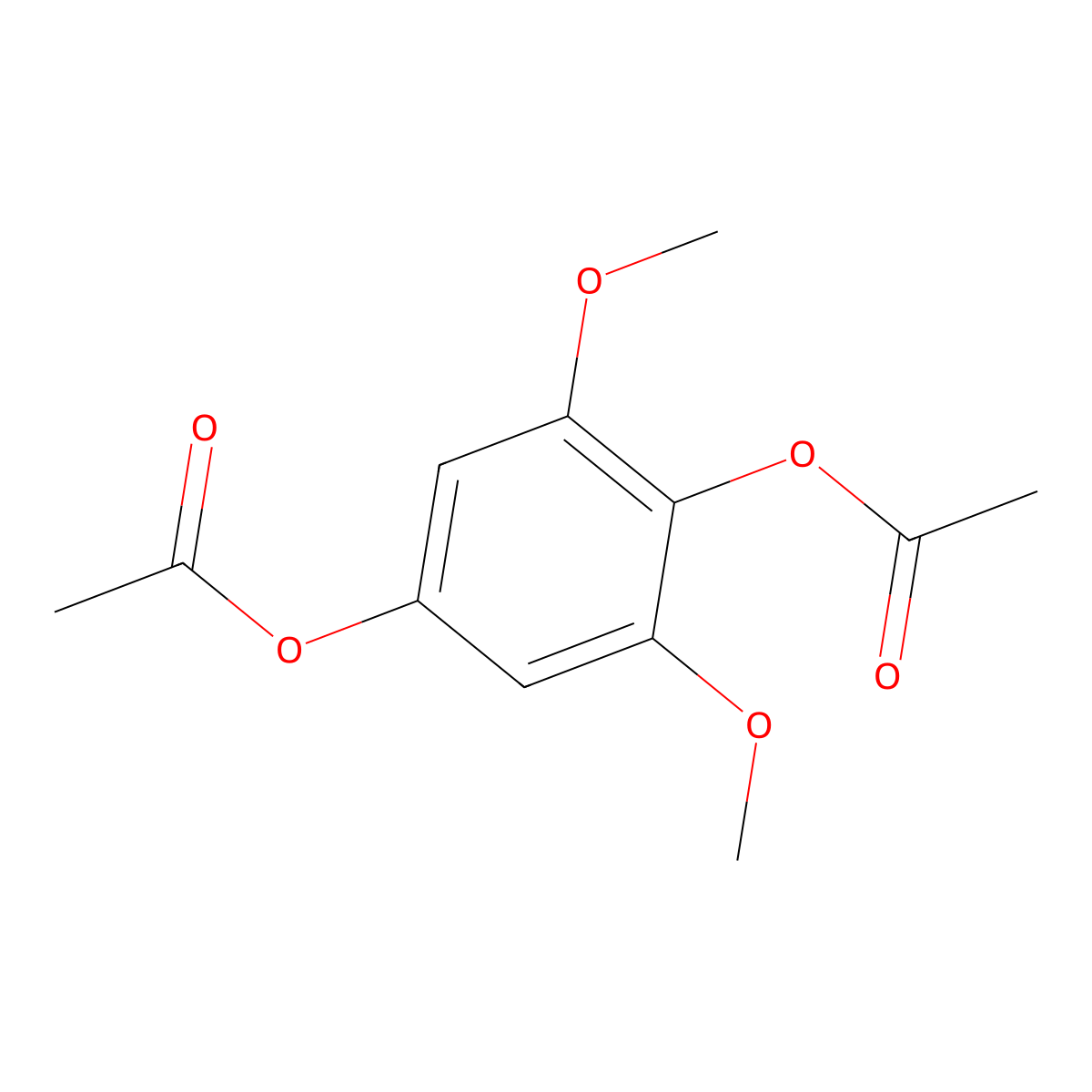 (4-Acetyloxy-3,5-dimethoxyphenyl) acetate molecular structure, CAS 7702-17-2
