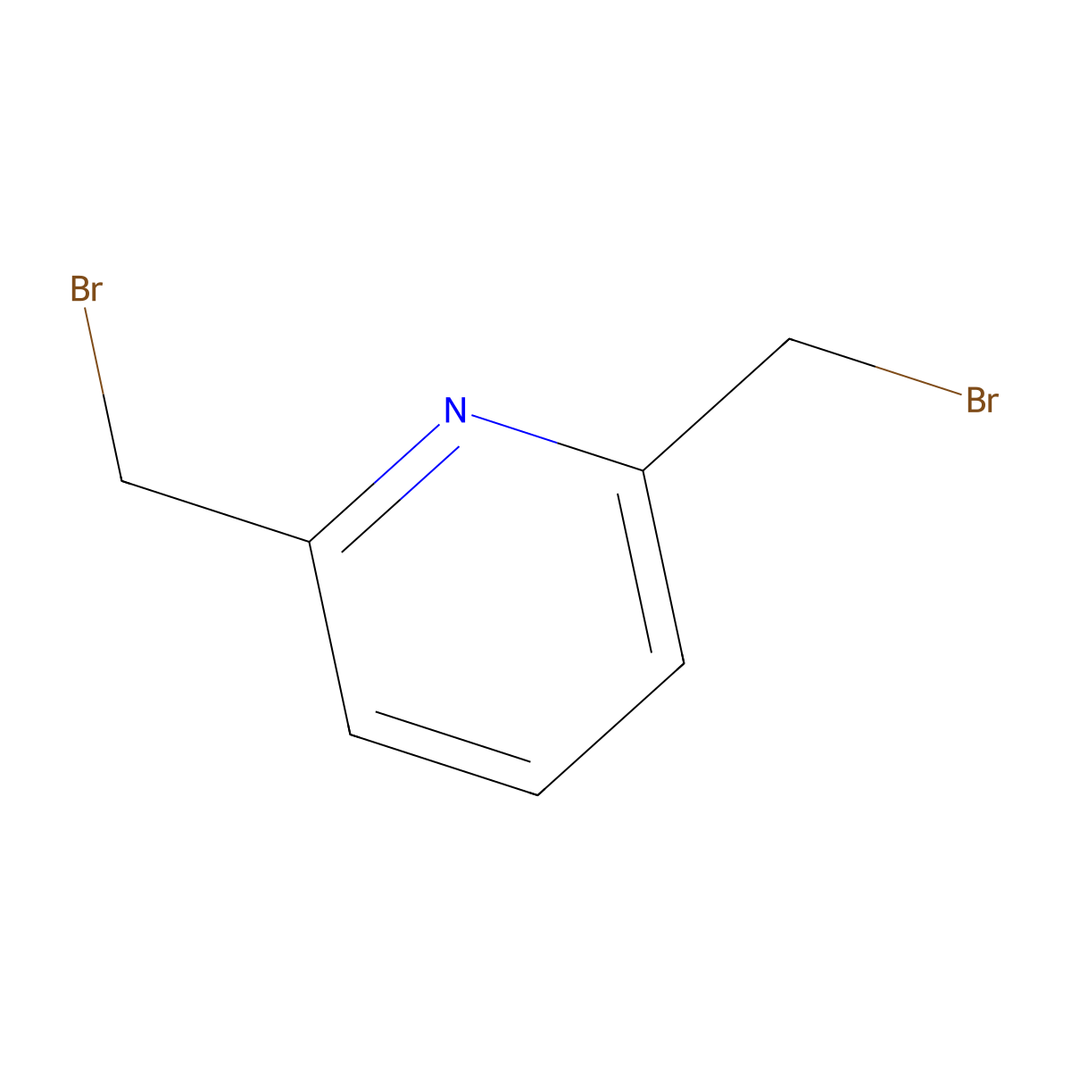 2,6-Bis(bromomethyl)pyridine molecular structure, CAS 7703-74-4