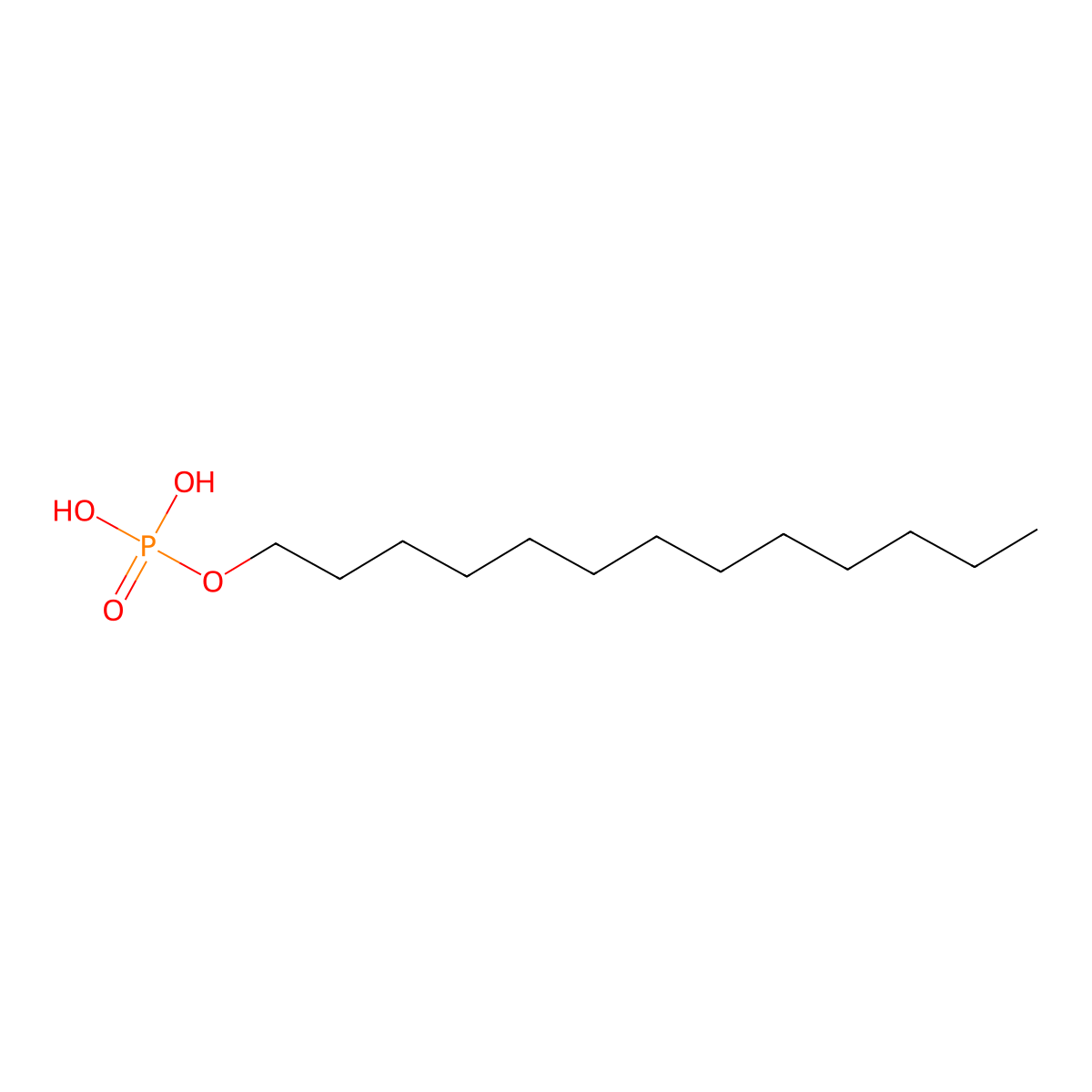 Monotridecyl phosphate molecular structure, CAS 77031-08-4