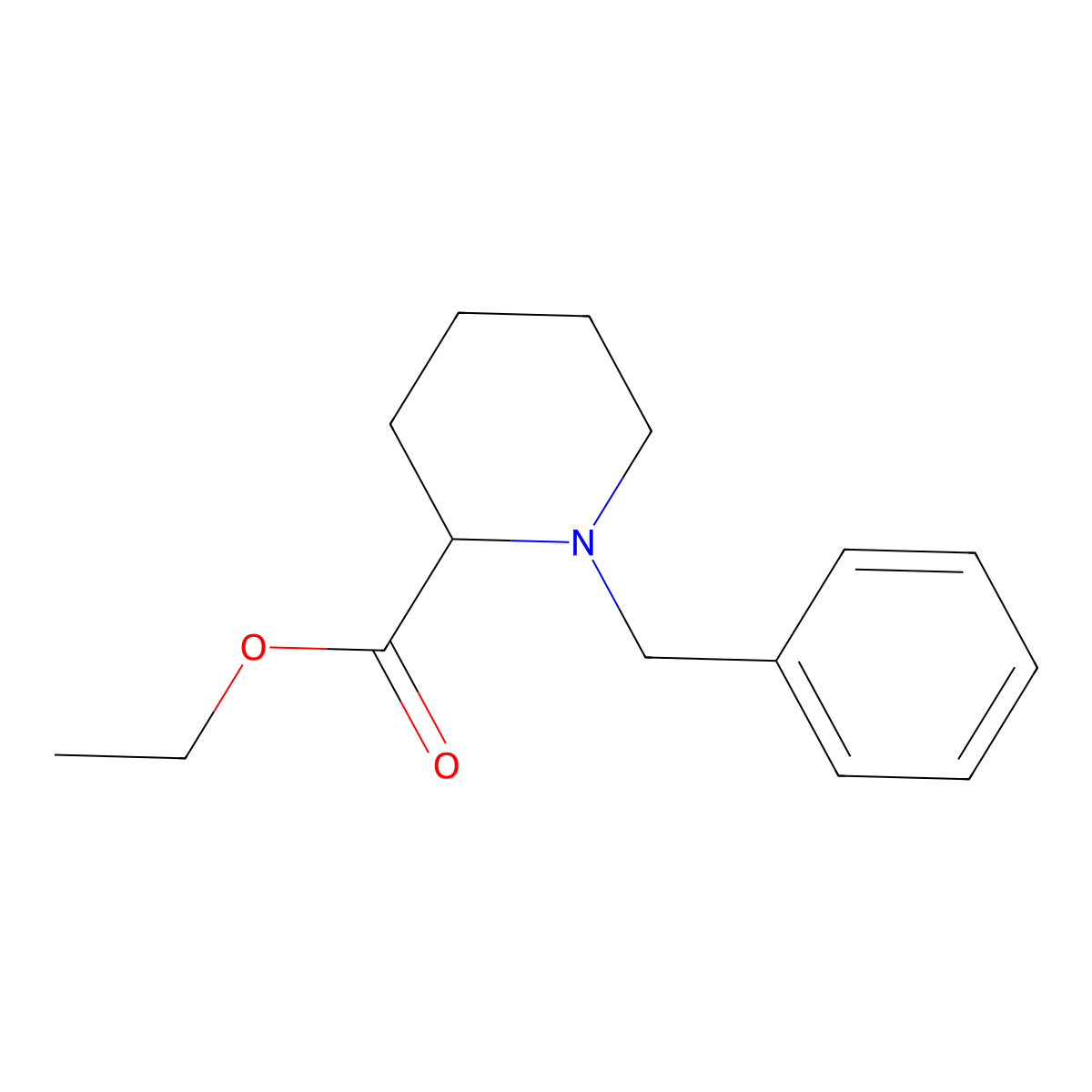 Ethyl 1-benzylpiperidine-2-carboxylate molecular structure, CAS 77034-34-5