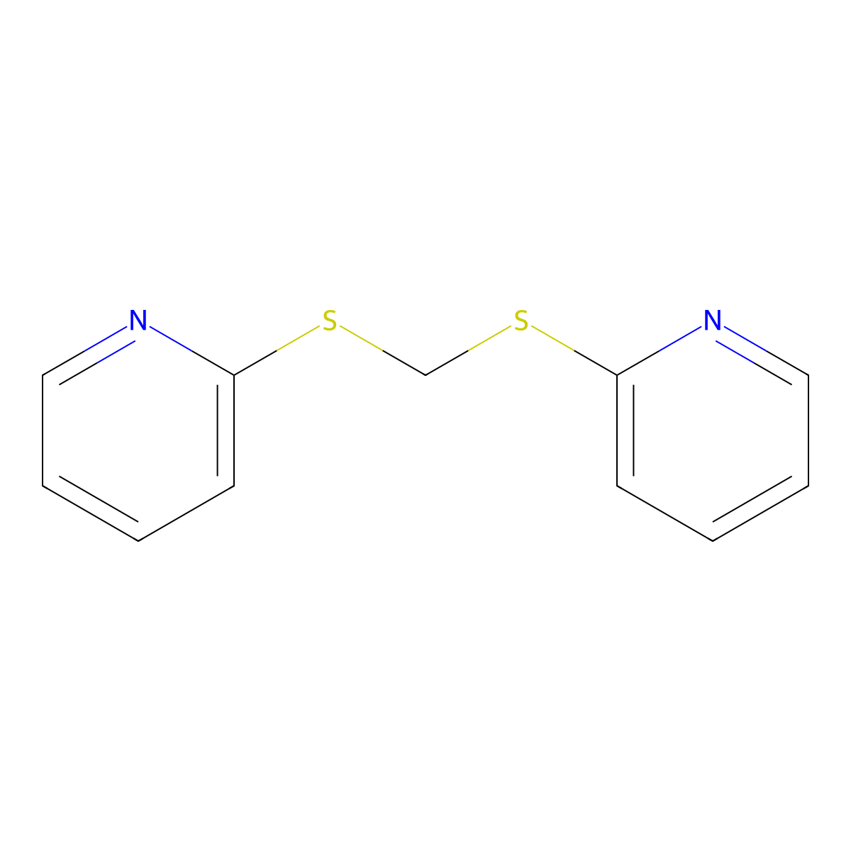 Pyridine, 2,2'-[methylenebis(thio)]bis- molecular structure, CAS 77037-68-4