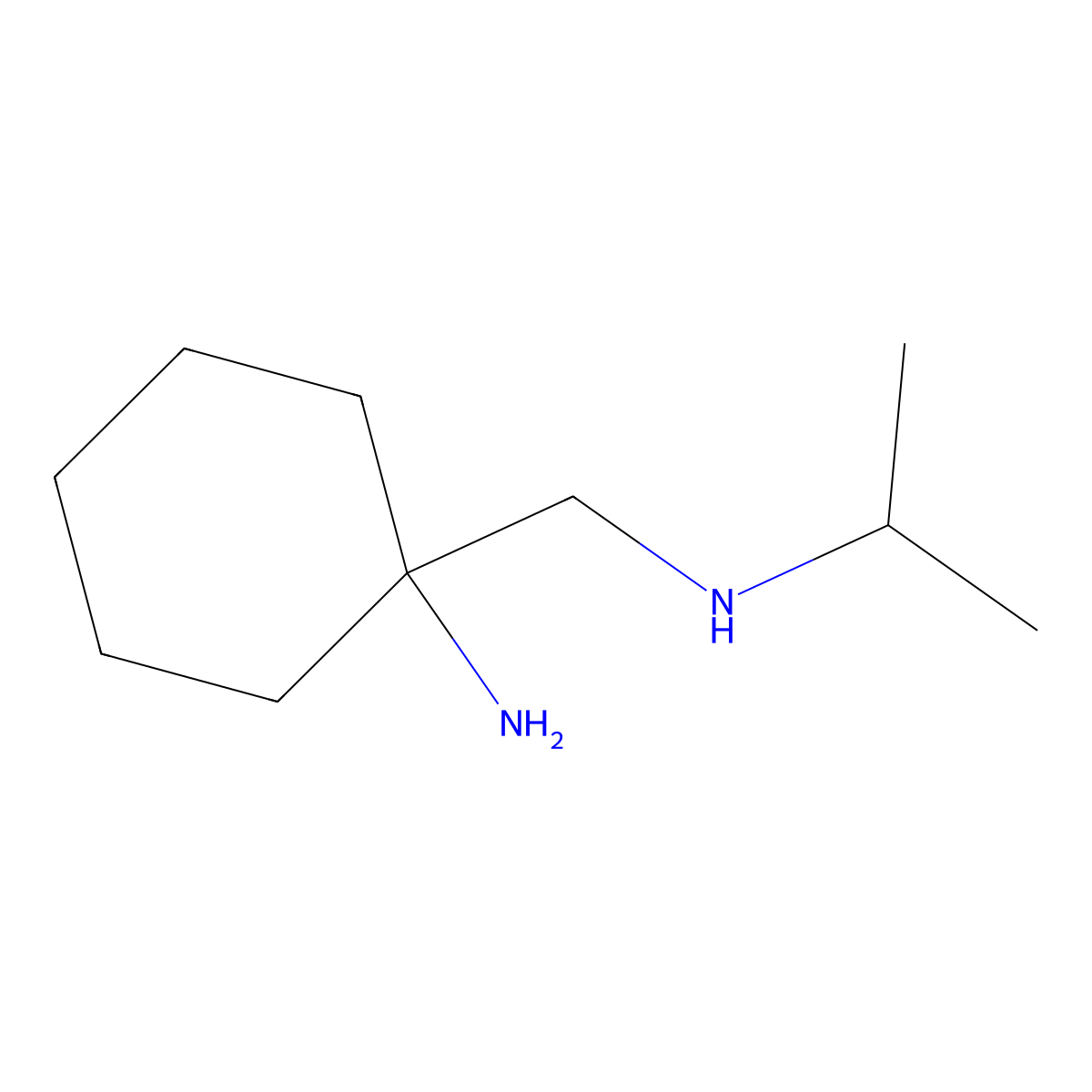 1-{[(Propan-2-yl)amino]methyl}cyclohexan-1-amine molecular structure, CAS 77037-98-0
