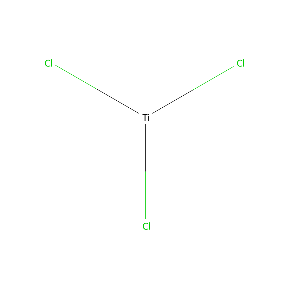 TITANIUM CHLORIDE (TiCl3) molecular structure, CAS 7705-07-9