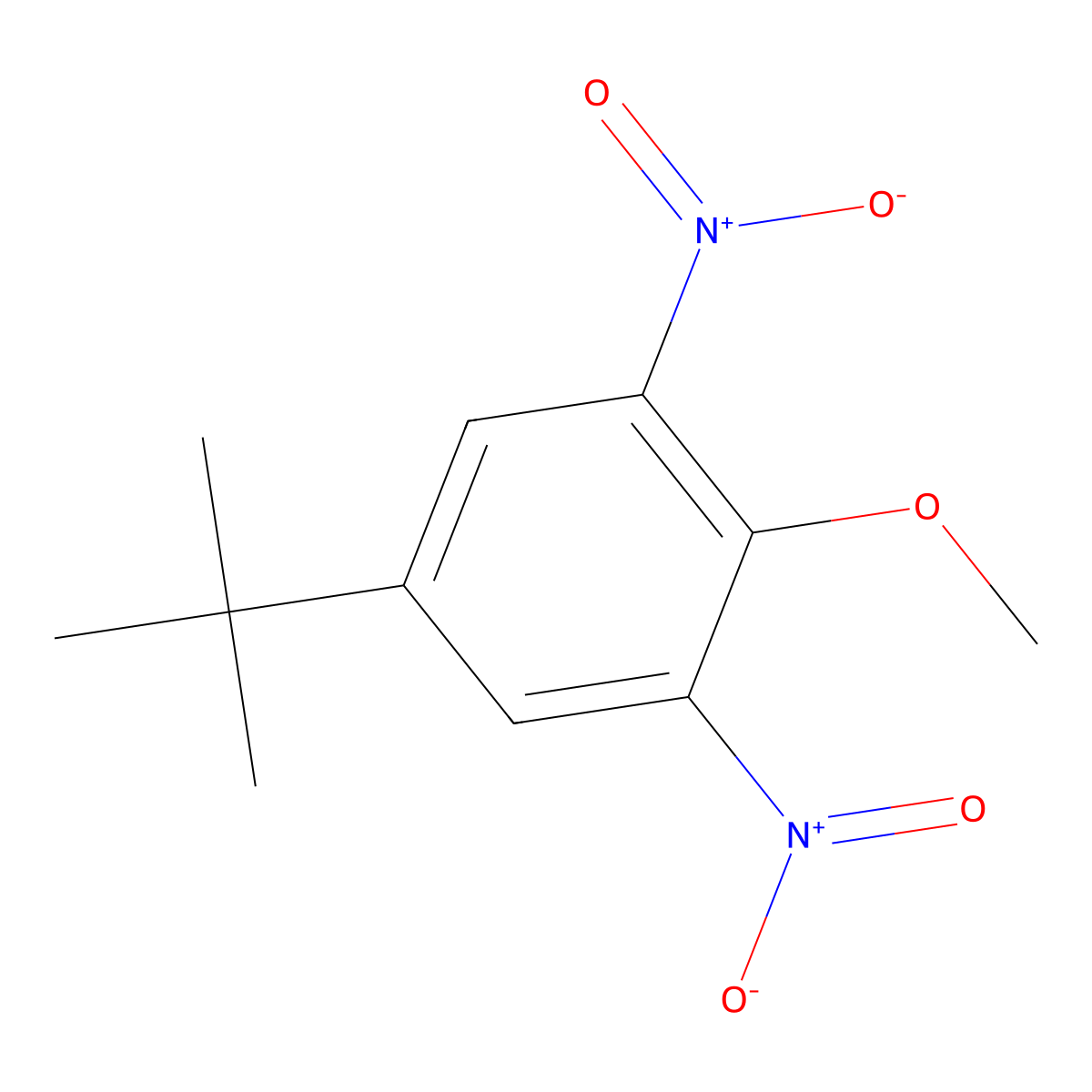 4-tert-Butyl-2,6-dinitroanisole molecular structure, CAS 77055-30-2