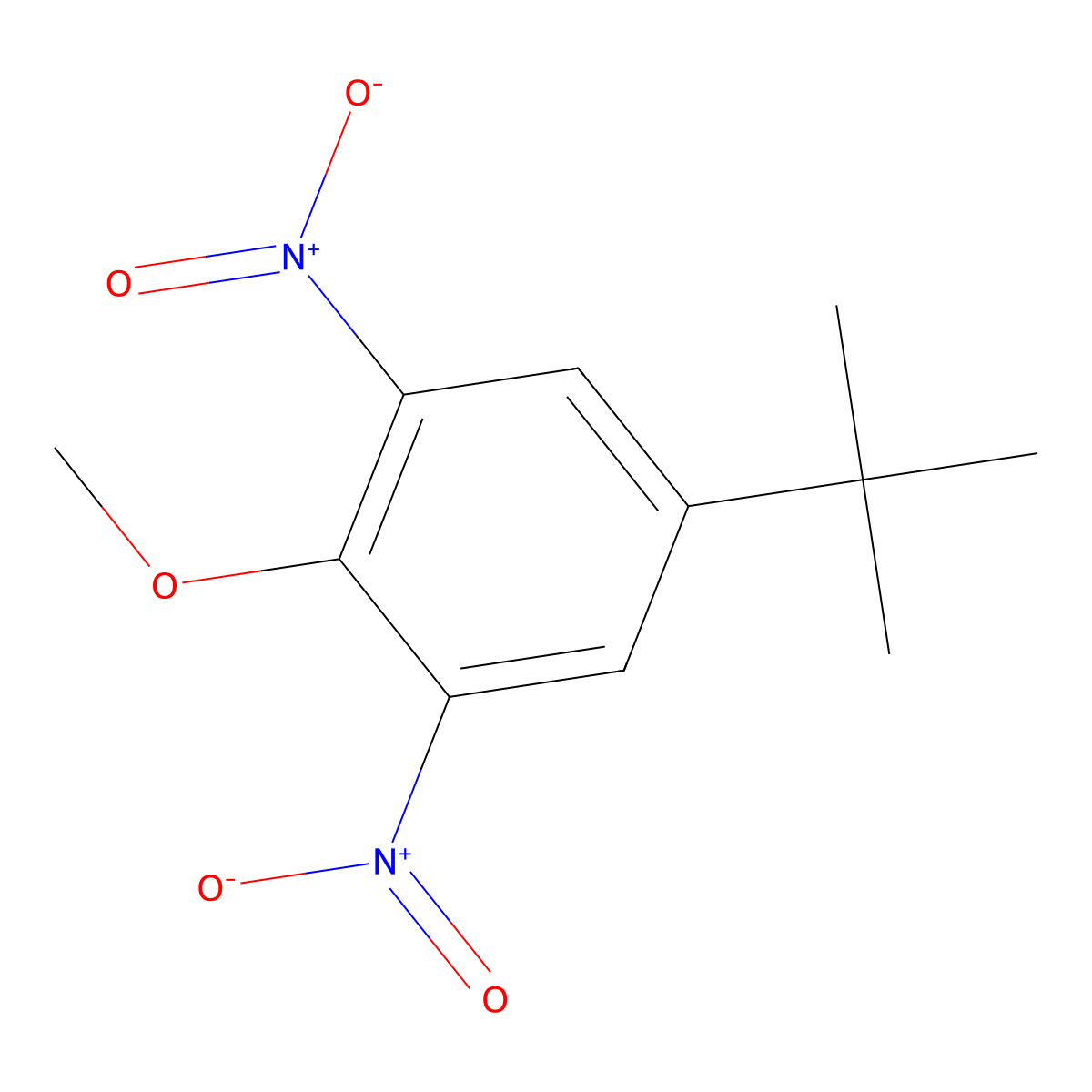 4-tert-Butyl-2,6-dinitroanisole molecular structure, CAS 77055-30-2
