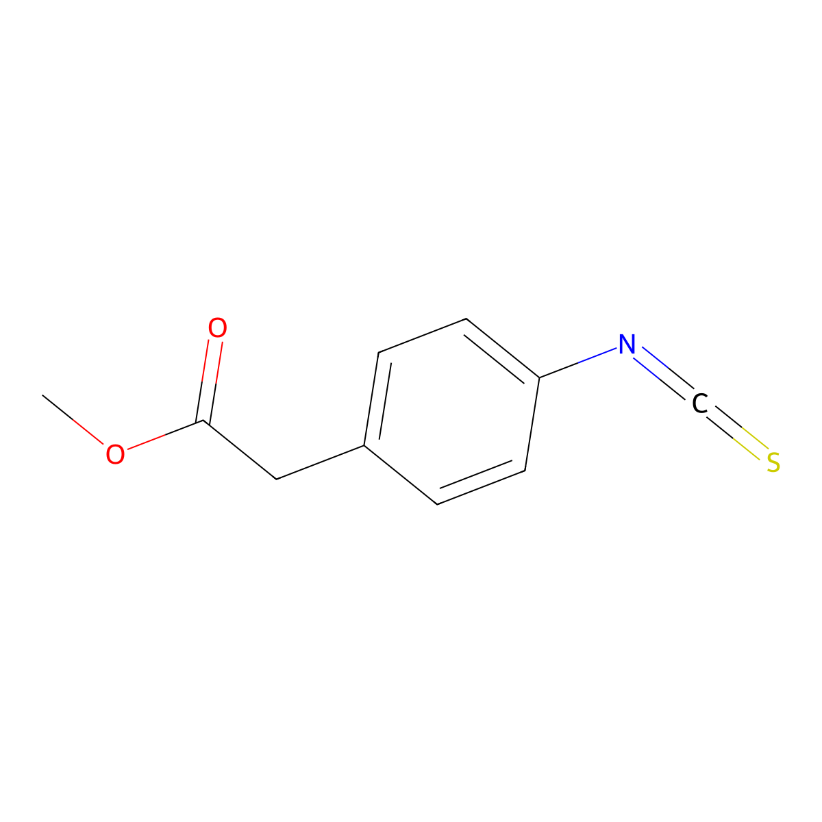 Methyl 2-(4-isothiocyanatophenyl)acetate molecular structure, CAS 77055-43-7