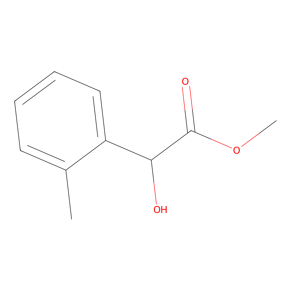 Methyl 2-hydroxy-2-(o-tolyl)acetate molecular structure, CAS 77062-83-0