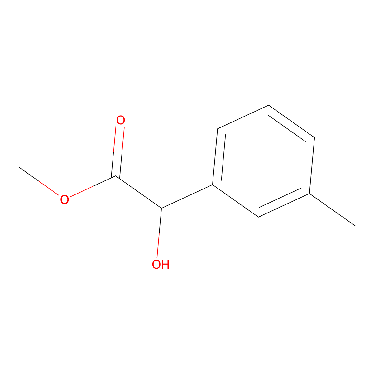 Methyl 2-hydroxy-2-(3-methylphenyl)acetate molecular structure, CAS 77062-84-1