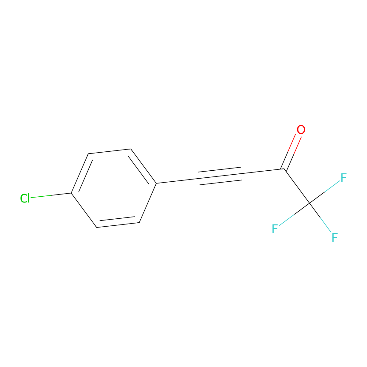 4-(4-Chlorophenyl)-1,1,1-trifluoro-3-butyn-2-one molecular structure, CAS 77063-21-9