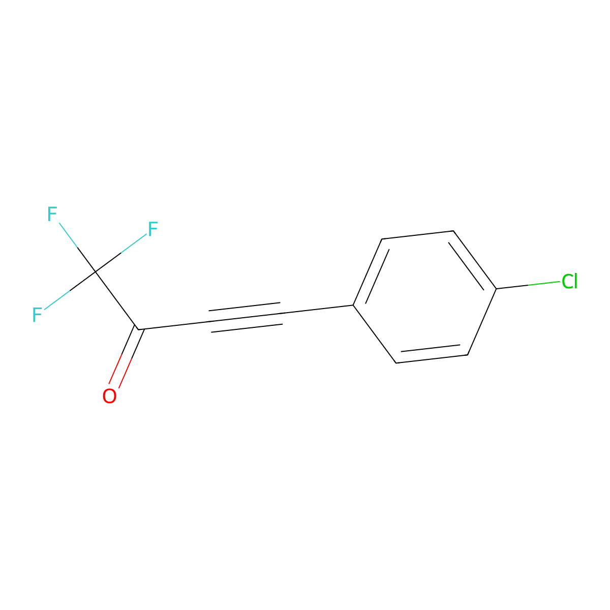 4-(4-Chlorophenyl)-1,1,1-trifluoro-3-butyn-2-one molecular structure, CAS 77063-21-9