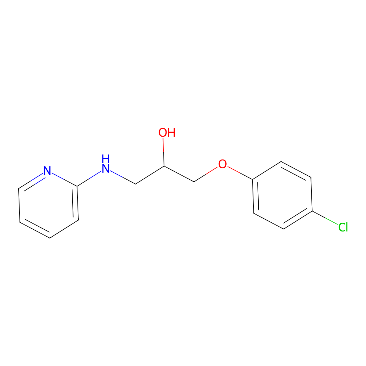 1-(4-Chlorophenoxy)-3-(pyridin-2-ylamino)propan-2-ol molecular structure, CAS 770651-36-0