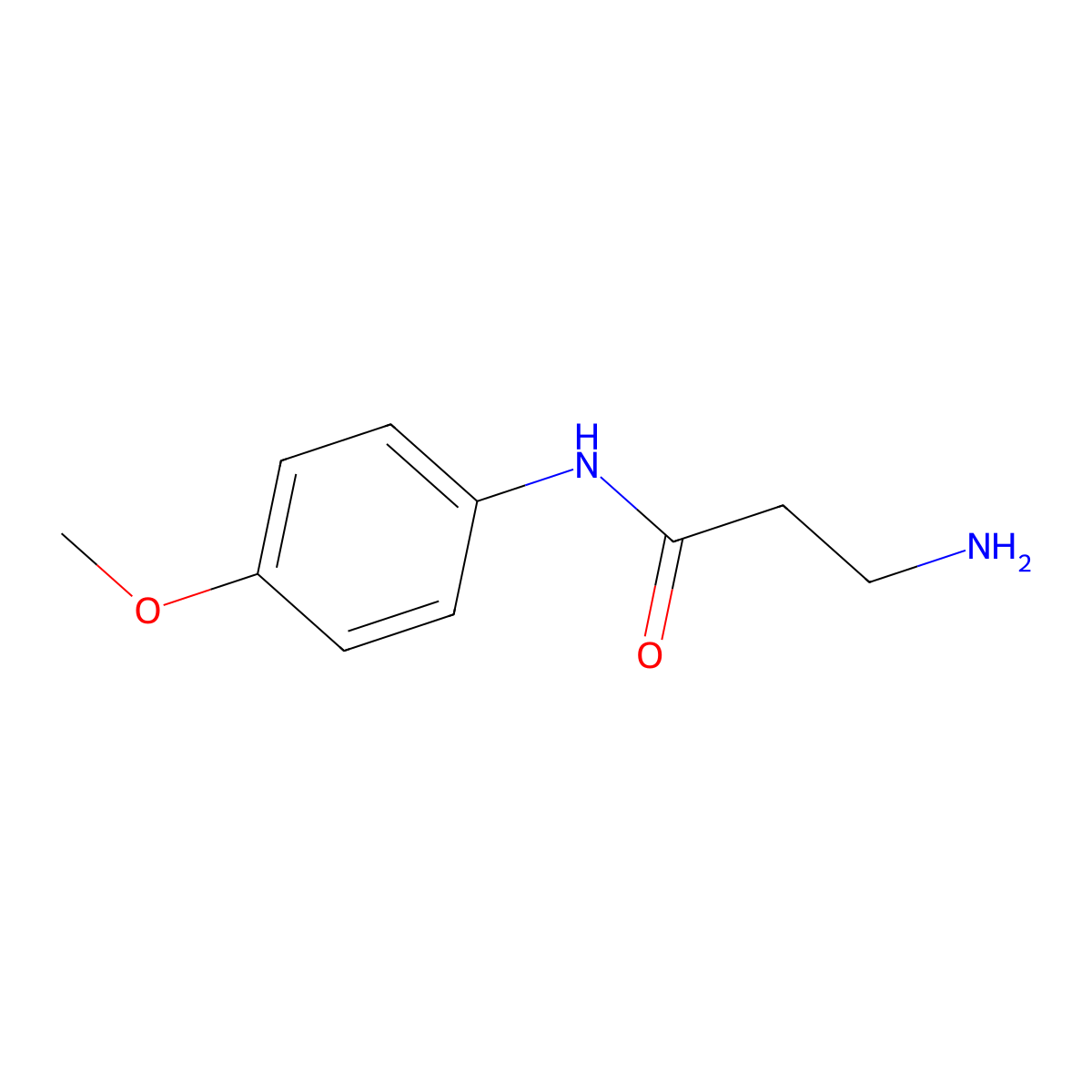 3-amino-N-(4-methoxyphenyl)propanamide molecular structure, CAS 770652-56-7