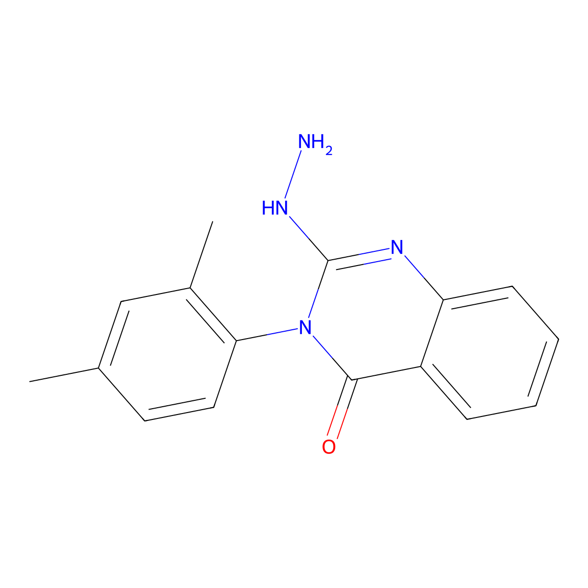3-(2,4-Dimethylphenyl)-2-hydrazinyl-3,4-dihydroquinazolin-4-one molecular structure, CAS 77066-13-8