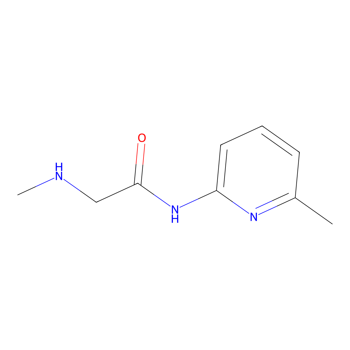 2-(methylamino)-N-(6-methylpyridin-2-yl)acetamide molecular structure, CAS 770670-25-2
