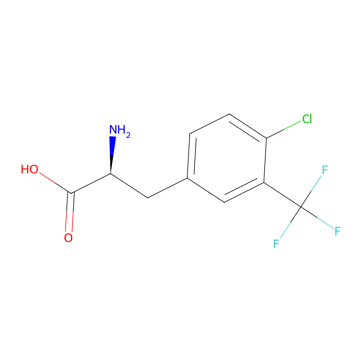4-Chloro-3-(trifluoromethyl)-L-phenylalanine molecular structure, CAS 770673-87-5